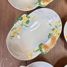 Set of 6 Clarice Cliff Springtime Dishes Newport Pottery Art Deco 1930s Floral