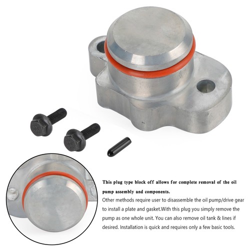Oil injection block off - oil,