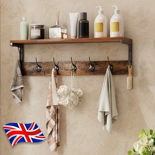 Wall mounted wooden - &, hat