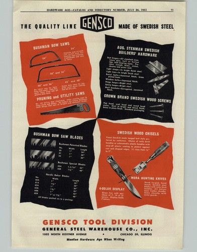 1951 paper gensco - paper, ad