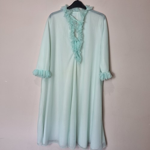 Vintage nylon nightie robe - nylon,