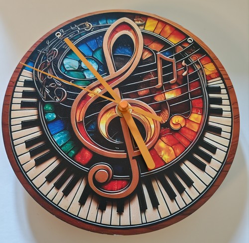 Music keyboard wooden orange - wooden,