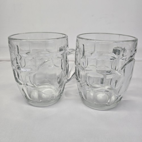 Dimple half pint tankards - 2,