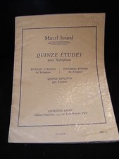 " Partition Fifteen Études for Xylophone Jorand Dupin Music Sheet "