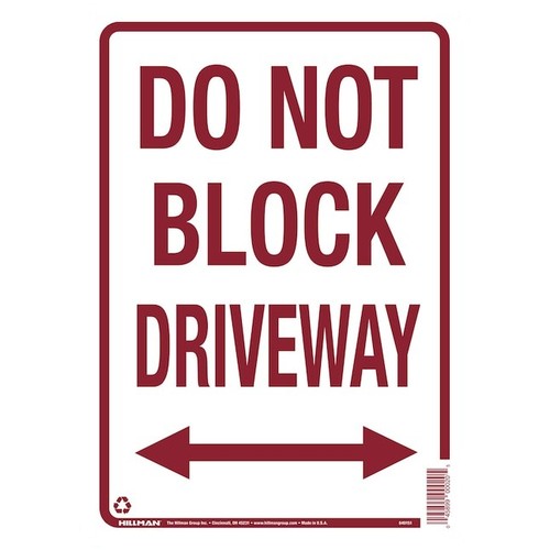 Hillman not block driveway - do,