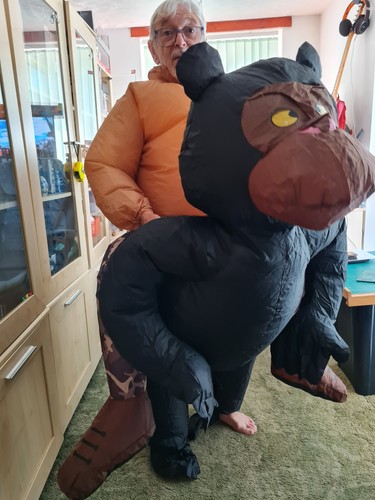 Inflatable chimp costume for - costume,