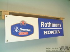 Rothmans Honda Racing Banner Motorcycle Retro Race Workshop Display PVC poster