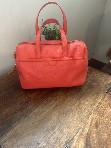 Fossil sydney satchel red - fossil,