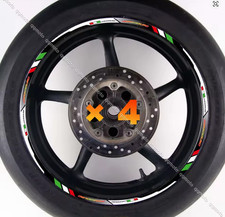 Aprilia Dorsoduro 750 900 1200 Wheel Rim Sticker Decals Set 17" White Green Red