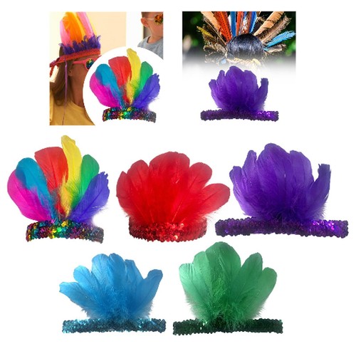 Feather headband decorative - headband,