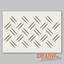 Steel Checker/Chequer plate Stencil --- Multiple SIzes --- Premium Mylar