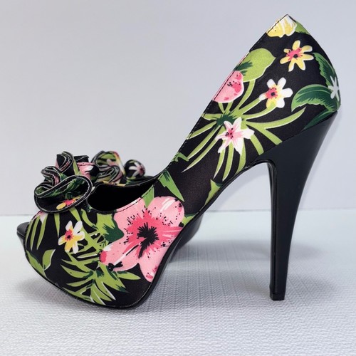Floral heels pin couture - pin, up