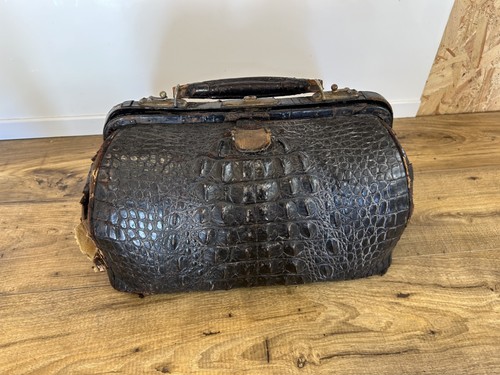 Antique doctor bag crocodile - doctor's,