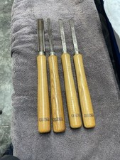 Great Neck Tools Wood Lathe Turning Chisels Set of 4 Vintage Made In USA 16”