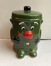 VINTAGE 1980s  DUSTY BIN 3-2-1 TED ROGERS GAME SHOW Ceramic 14inch Money Box VGC
