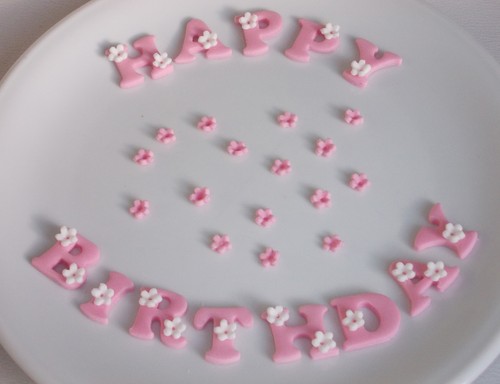 Edible happy birthday letters - edible,