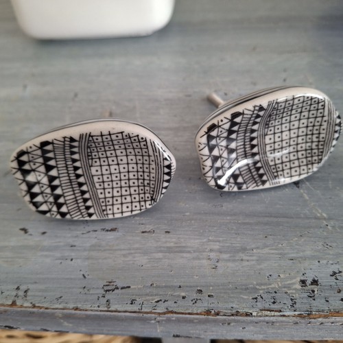 Ceramic drawer knobs pair - drawer,