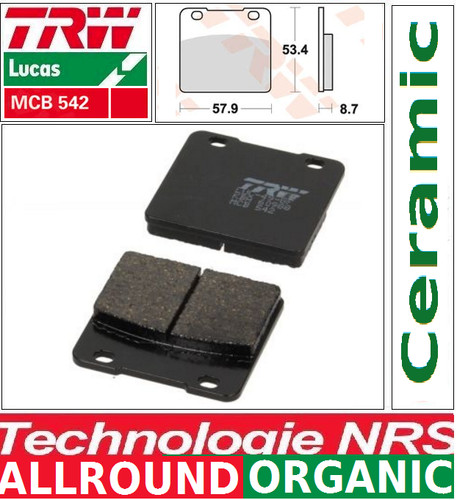 Front brake pads - front, organic