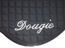 Personalised Embroidered Saddle Cloths with Names on both sides
