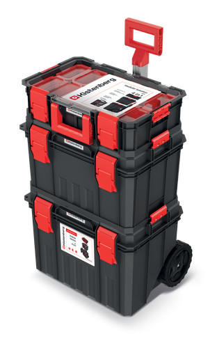 Storage tool box wheels - on,