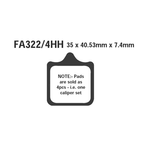 Pairs brake pads ebc - pairs, hh