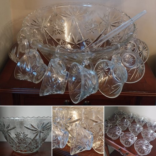 Punchbowl set glass cups - set,