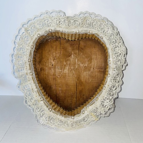 Vintage heart shaped wicker - shaped,