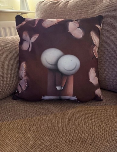 Cushion printed with - a, doug