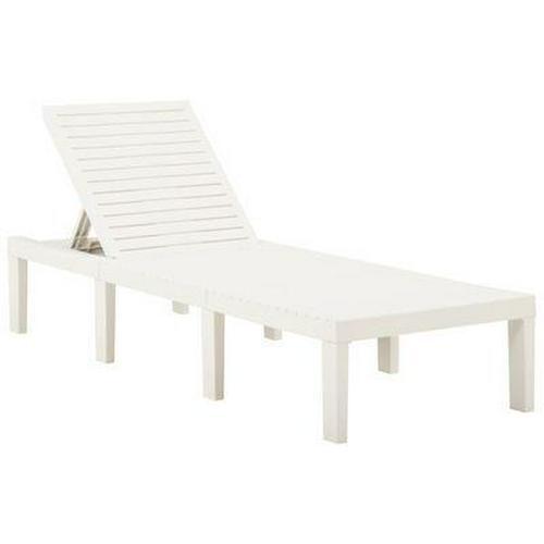 Sun lounger plastic deck chair - plastic,