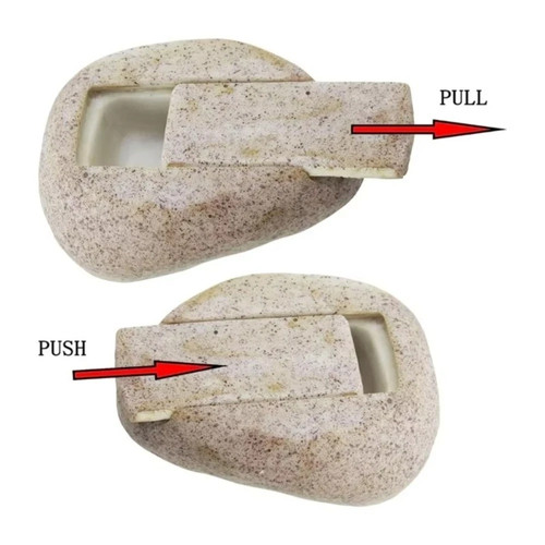 Hide key fake rock safe - a,