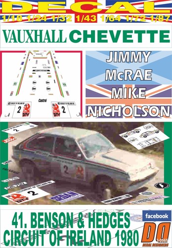 Decal vauxhall chevette - chevette, 2300