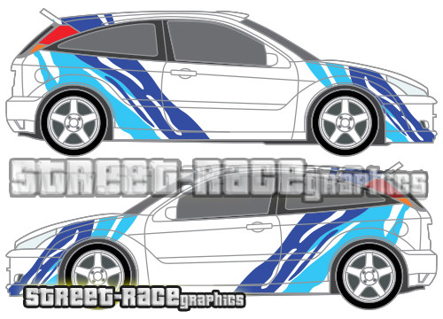 Ford focus large tiger stripes - ford,