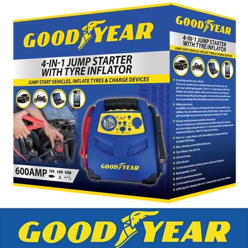 Goodyear car battery - goodyear, 4-in-1
