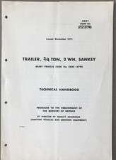 Military SANKEY 3/4ton Trailer Tech Handbook AND Amendments Update - 1971 & 1975