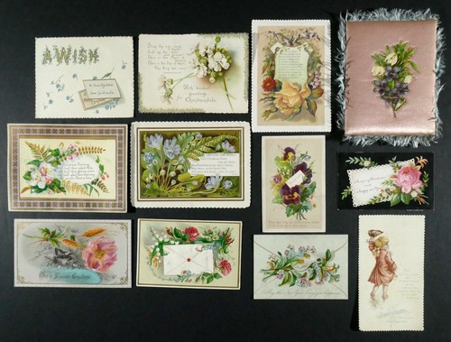 Antique victorian scraps cards - victorian,