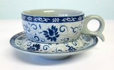 Oriental Chinese Floral Tea Coffee Espresso Cup and Saucer Set