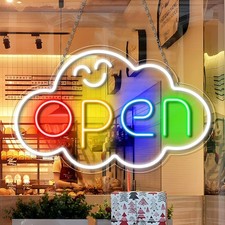 Super Bright Open Signs for Business, 22.8"x 14.5" Large LED Open Neon Sign,