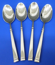 4 - Guy Degrenne ABSOLU Glossy Stainless Flatware 7" TEASPOONS