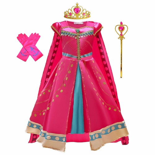 Girls jasmine costume 4pc pink - 4pc,