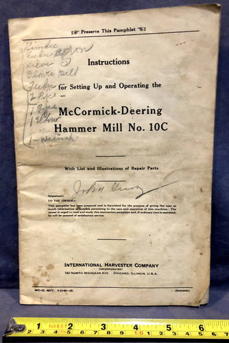 Mccormick deering hammer mill - hammer,