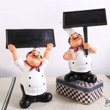  Chef Statues for Kitchen Resin Decorative Ornaments French Small Cabinet
