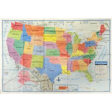Wall Map Of The United States USA Road Travel Maps City Name US Poster 40" x 28