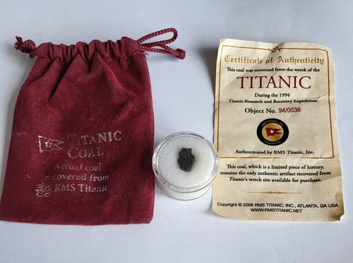 Rms titanic recovered coal - rms,