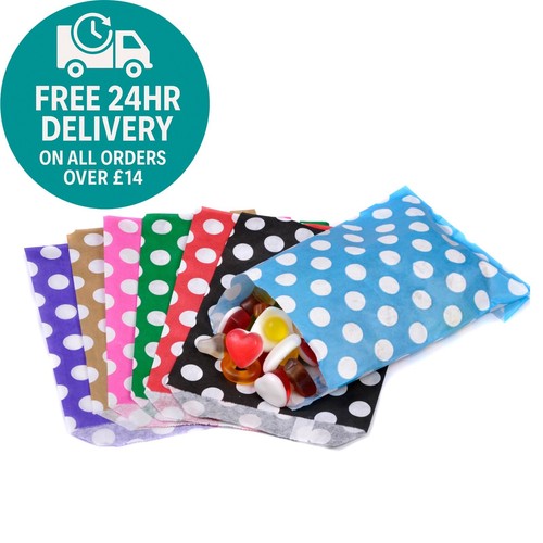 Paper sweet bags polka - polka, dot