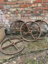 Large Cambridge Roller Wheels/Antique Salvage/Shepherds Hut Wheels Set Of 4