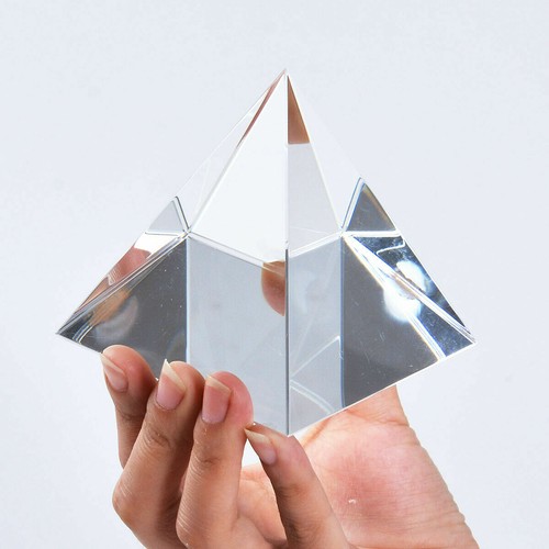 60mm clear crystal pyramid - clear,