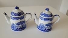 Spode Blue Italian Teapot Novelty Salt & Pepper Shaker Set