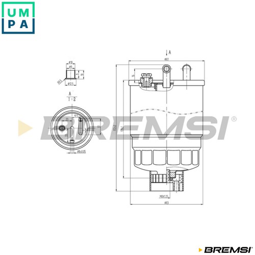 Fuel filter fe0818 for - filter, vw