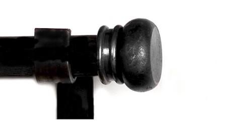 Wrought iron curtain poles - iron,