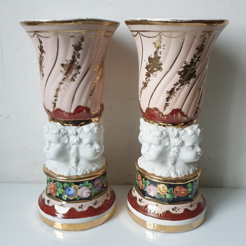 Antique cornet vases - antique,